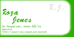 roza jenes business card